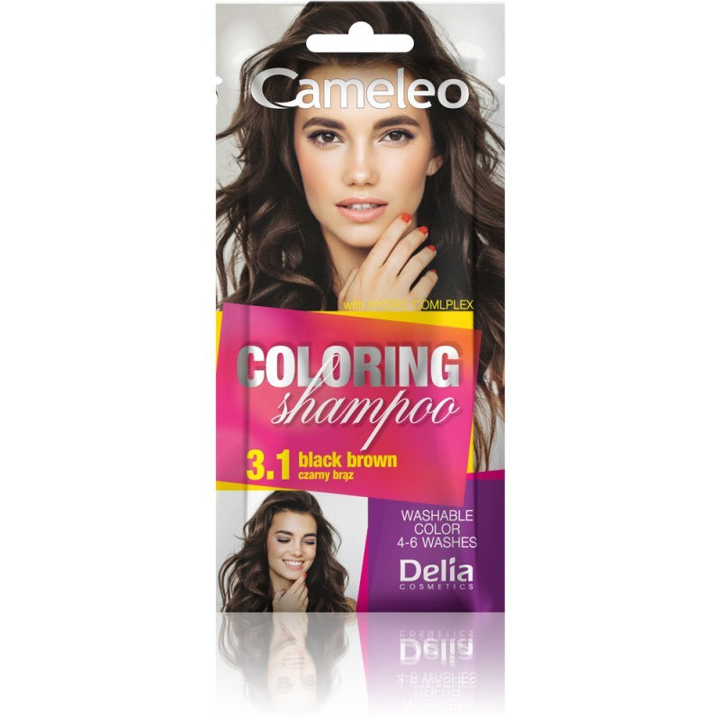 DELIA COSMETICS CAMELEO Dažantis šampūnas nr. 3.1 Juodasis Rudas 40ml