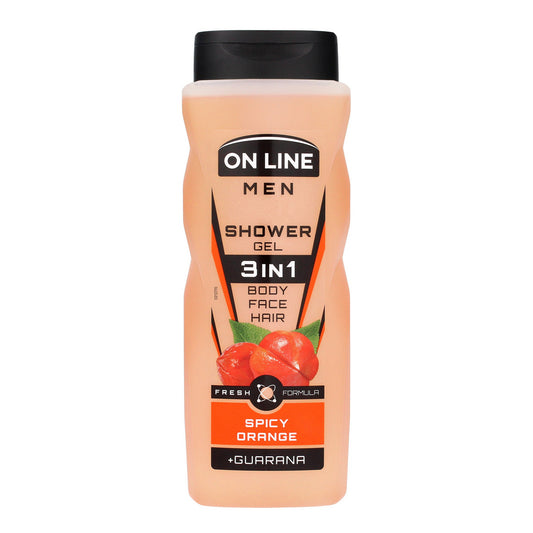 ON LINE Men Želė po dušu 3w1 Spicy Orange 410 ml