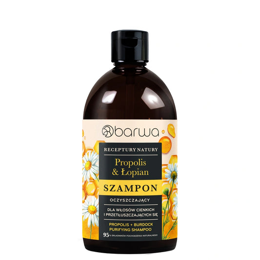 BARWA Receptury Natury Valantis šampūnas ploniams ir riebiems plaukams - Propolis & Dobilas