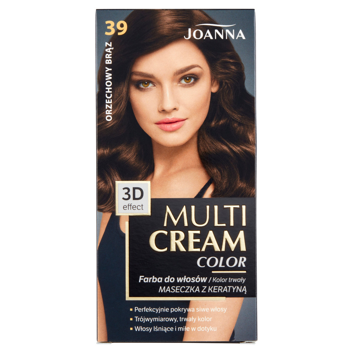 JOANNA Multi Cream Color Plaukų dažai nr. 39 Riešutų rudas