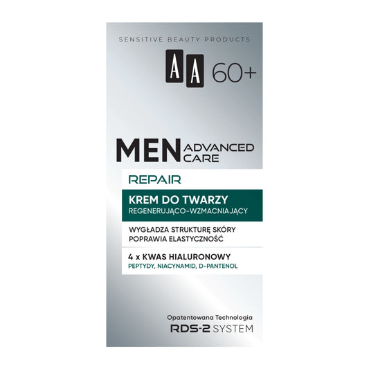 AA Men Advanced Care Repair Kremas veidui regeneruojantis - stiprinantis vyrams 60+ 50 ml