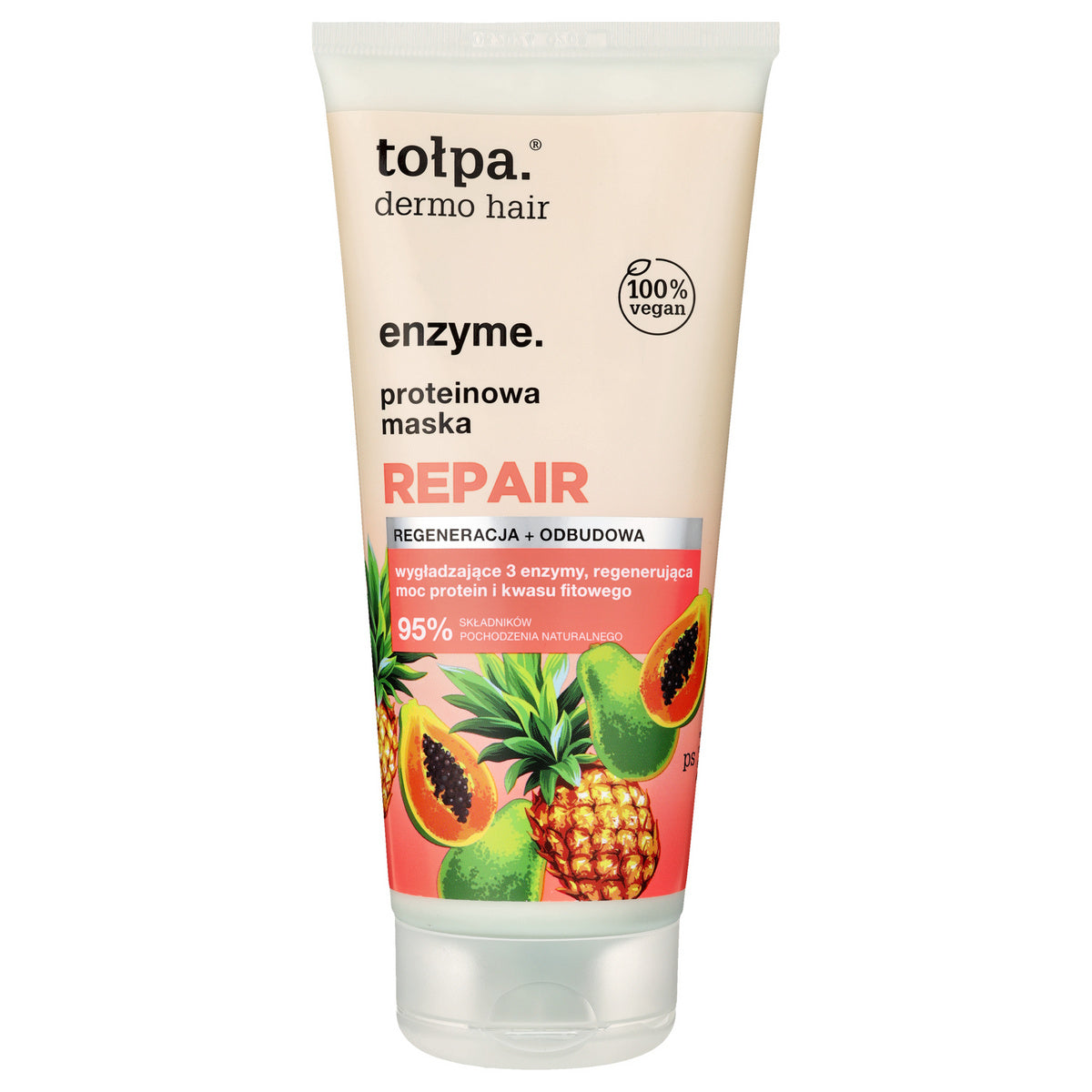 TOŁPA Dermo Hair Enzyme Proteinų plaukų kaukė Repair 200 ml