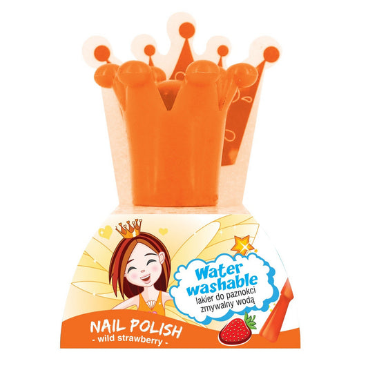 CHLAPU CHLAP Nagų lakas nusiplaunantis vandeniu Braškė - oranžinis 5ml