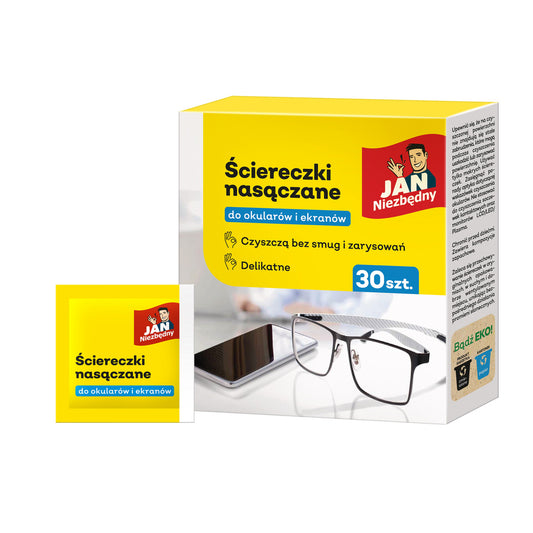 JAN NIEZBĘDNY Drėgnos servetėlės akiniams ir ekranams 1op.- 30 vnt.
