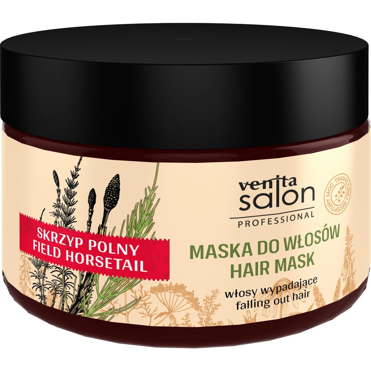 VENITA Salon Maska su šilko plaukams, linkusiems išsivyti 500 ml