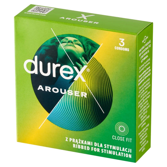 DUREX Arouser Prezervatyvai su briaunomis 1 pakuotė - 3 vnt.