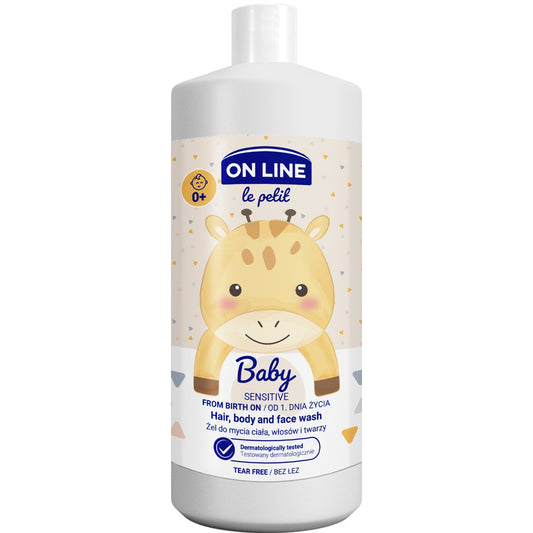 ON LINE Le Petit Baby 3w1 gelis kūno, plaukų ir veido prausimui - Švelnus 850 ml