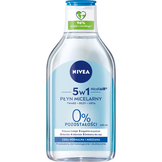 NIVEA MicellAIR Micelinis skystis makiažui nuimti 5w1 - normaliai ir mišriai odai 400 ml