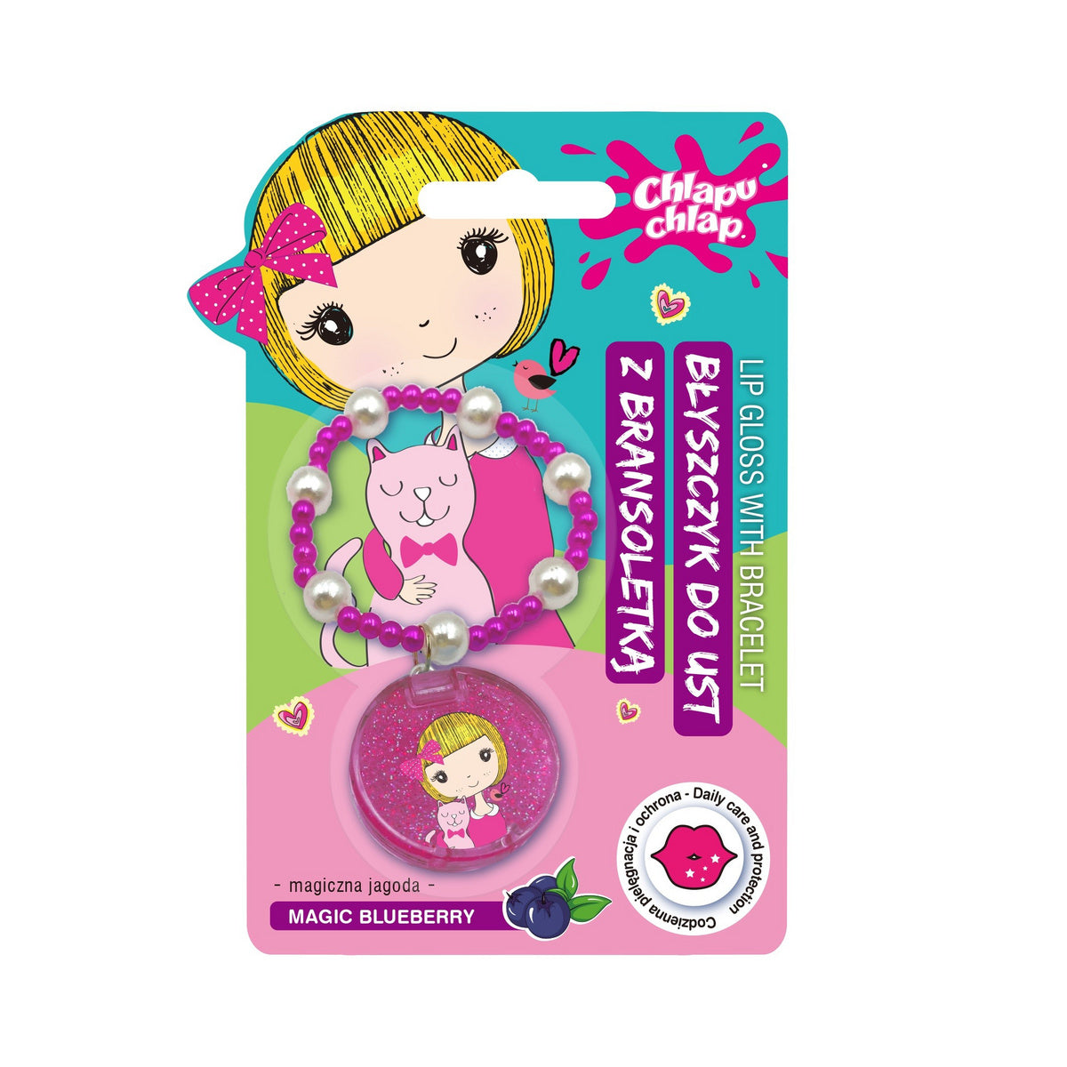 CHLAPU CHLAP Blizgis lūpoms su apyranke - Magiczna Jagoda 1 vnt.
