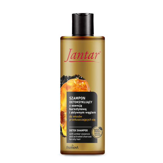 JANTAR Detoxikuojantis šampūnas su gintaro esencija ir aktyvuoju anglimi riebaluojantiems plaukams 300 ml