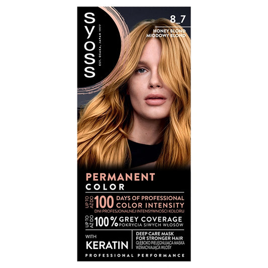 SYOSS Nuolatinė Spalva Plaukų Dažai 8_7 Medaus Blond