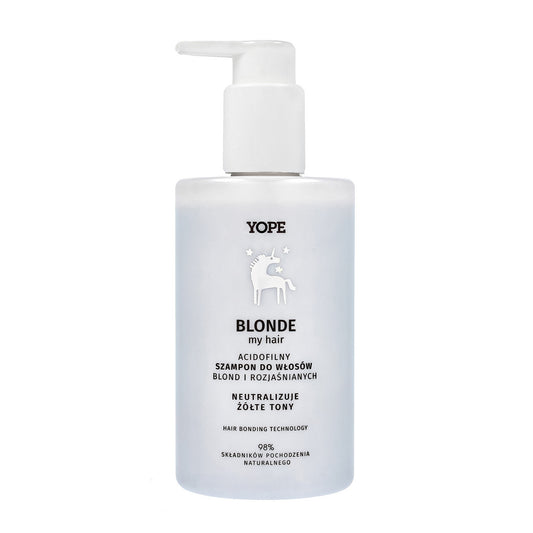 YOPE Blonde My Hair Acidofilinis šampūnas blondiniams ir šviesintiems plaukams - neutralizuoja geltonus atspalvius 300ml