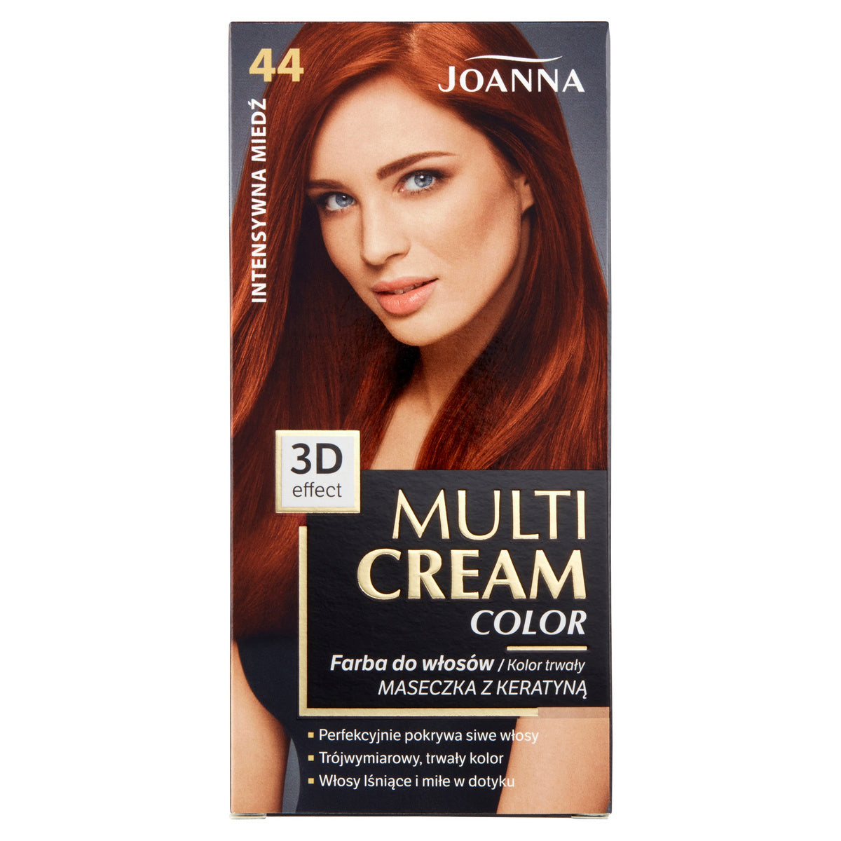 JOANNA Multi Cream Color Plaukų dažai nr. 44 Intensyvi varis