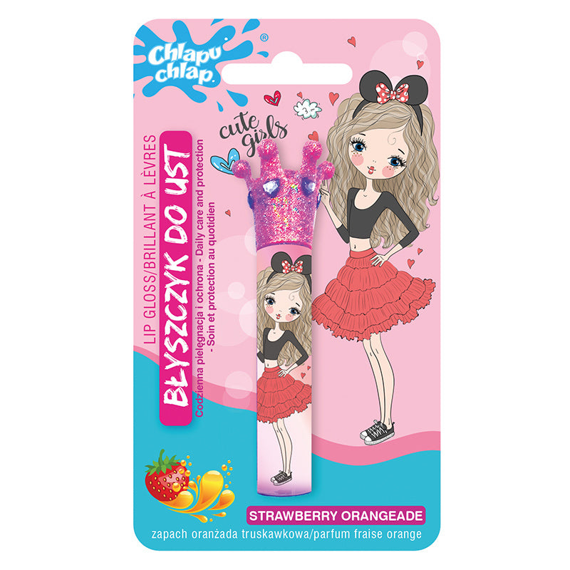 CHLAPU CHLAP Lūpų blizgis su karūna Oranžada truskawkowa 1,8 ml