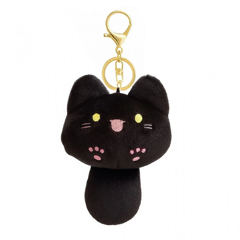 ECARLA Raktų pakabukas - Pūkuotas katinas su uodega Juodas BRL364CZ