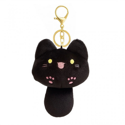 ECARLA Raktų pakabukas - Pūkuotas katinas su uodega Juodas BRL364CZ