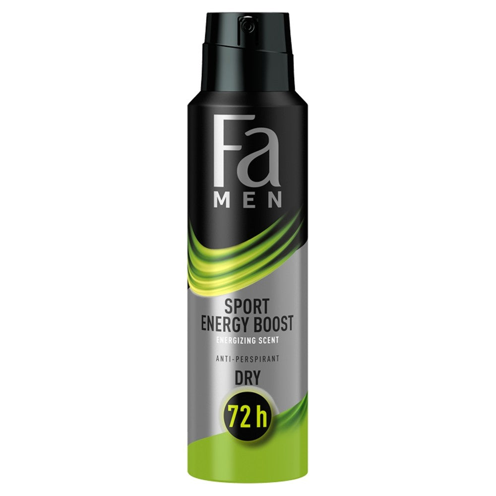 Fa Men Sport Energy Boost 72H Deodorantas purškiklis 150ml