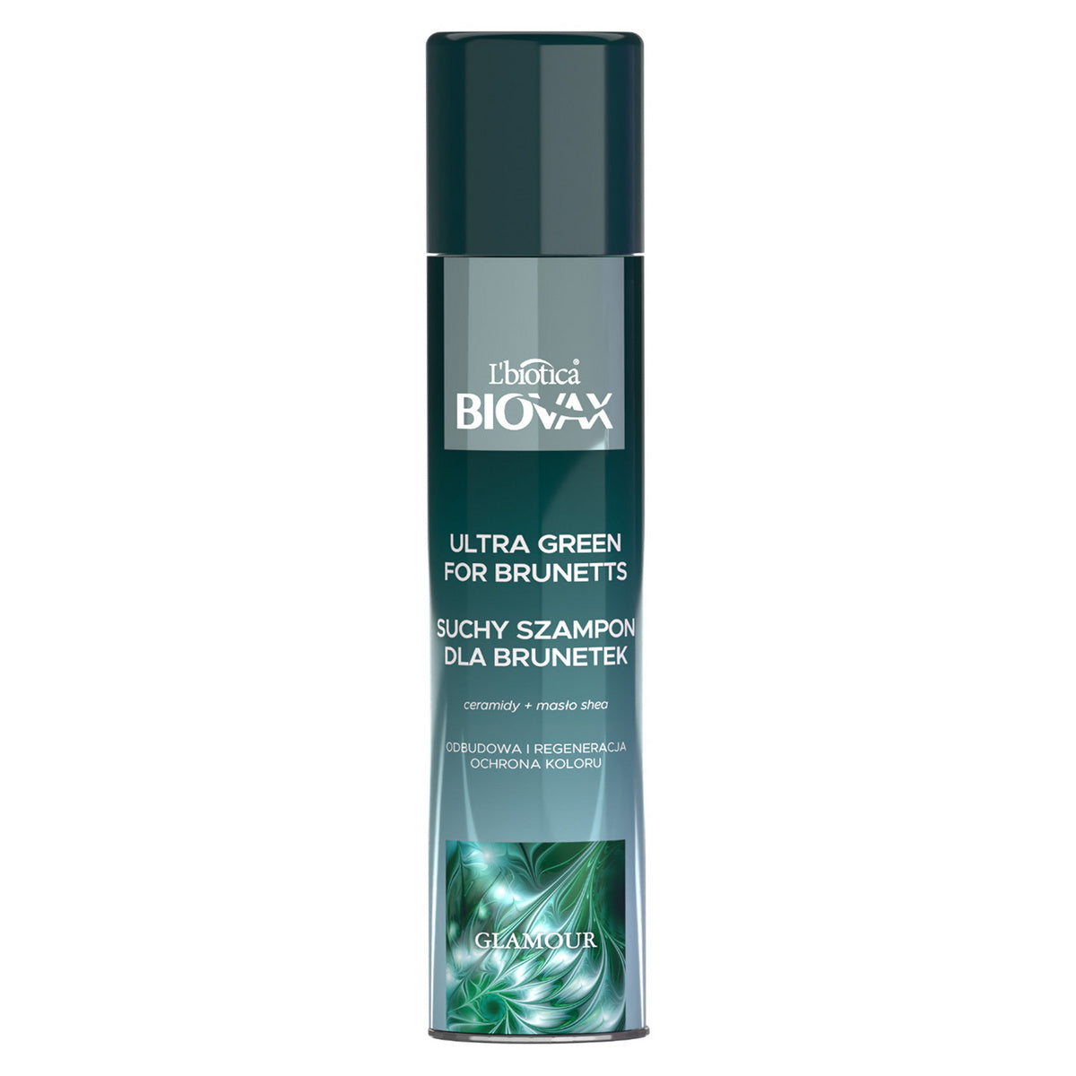 L'BIOTICA BIOVAX Glamour Sausas šampūnas plaukams tamsiaplaukėms - Ultra Green 200 ml