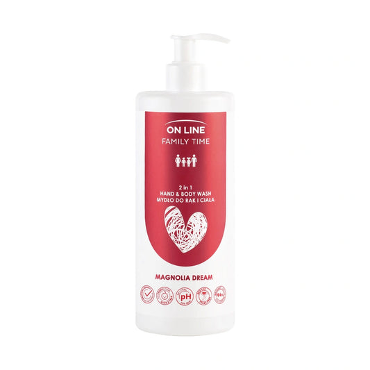 ON LINE Family Time Skystas muilas rankoms ir kūnui 2v1 - Magnolia Dream 500 ml