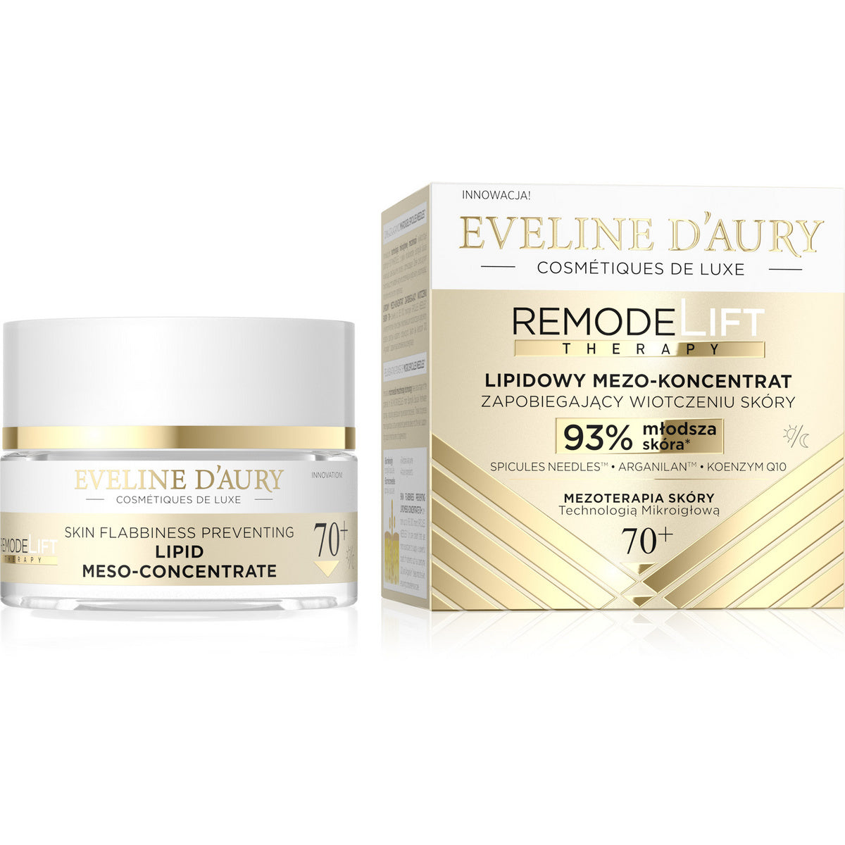 EVELINE D'AURY Remodelift Therapy Lipidinis Mezo-Koncentratas, užkertantis kelią odalėjimui odos 70+ dienai ir nakčiai 50 ml