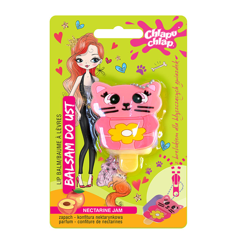 CHLAPU CHLAP Lūpų balzamas su pakabuku - Konfitura nektarynkowa
