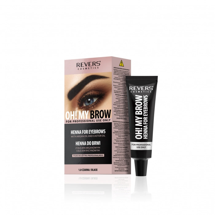 REVERS Oh! My Brow Henna kreminė antakių dažai – juoda