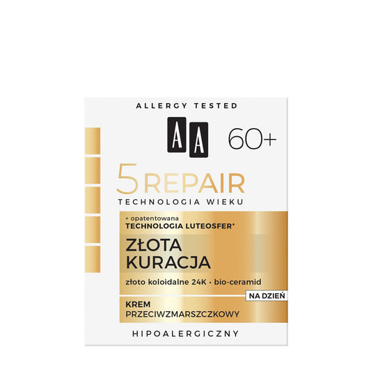 AA Technologia Wieku 5 Repair 60+ Auksinė Kūrimo Kremas nuo raukšlių dienai 50ml