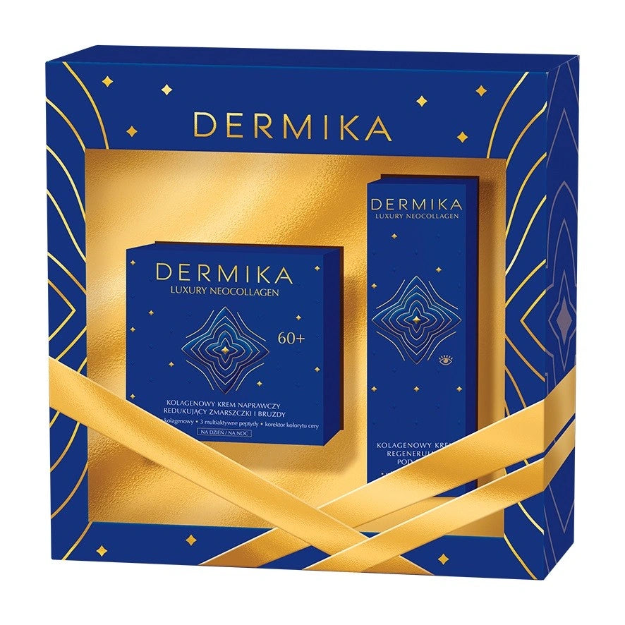 DERMIKA Dovanų rinkinys Luxury Neocollagen 60+ Dieninis ir naktinis kremas 50ml + Kremas paakiams 15ml