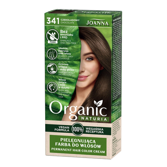 JOANNA Organic Naturia Prižiūrinti plaukų dažai nr. 341 Šokoladinis