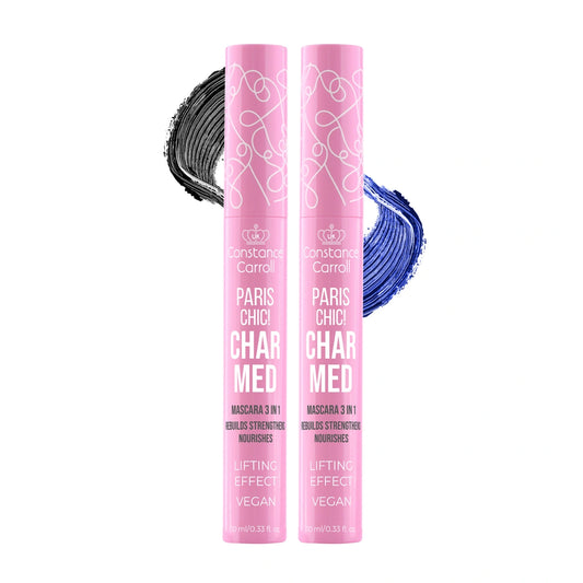 CONSTANCE CARROLL Duopak Blakstienų tušas Charmed black + blue