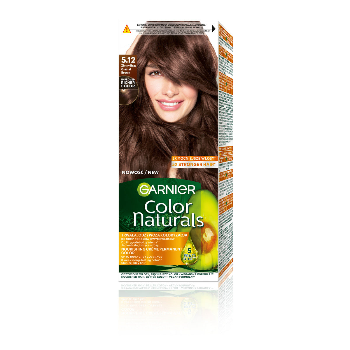 GARNIER Color Naturals Plaukų dažai nr 5.12 - Šaltas Rudas 1op.