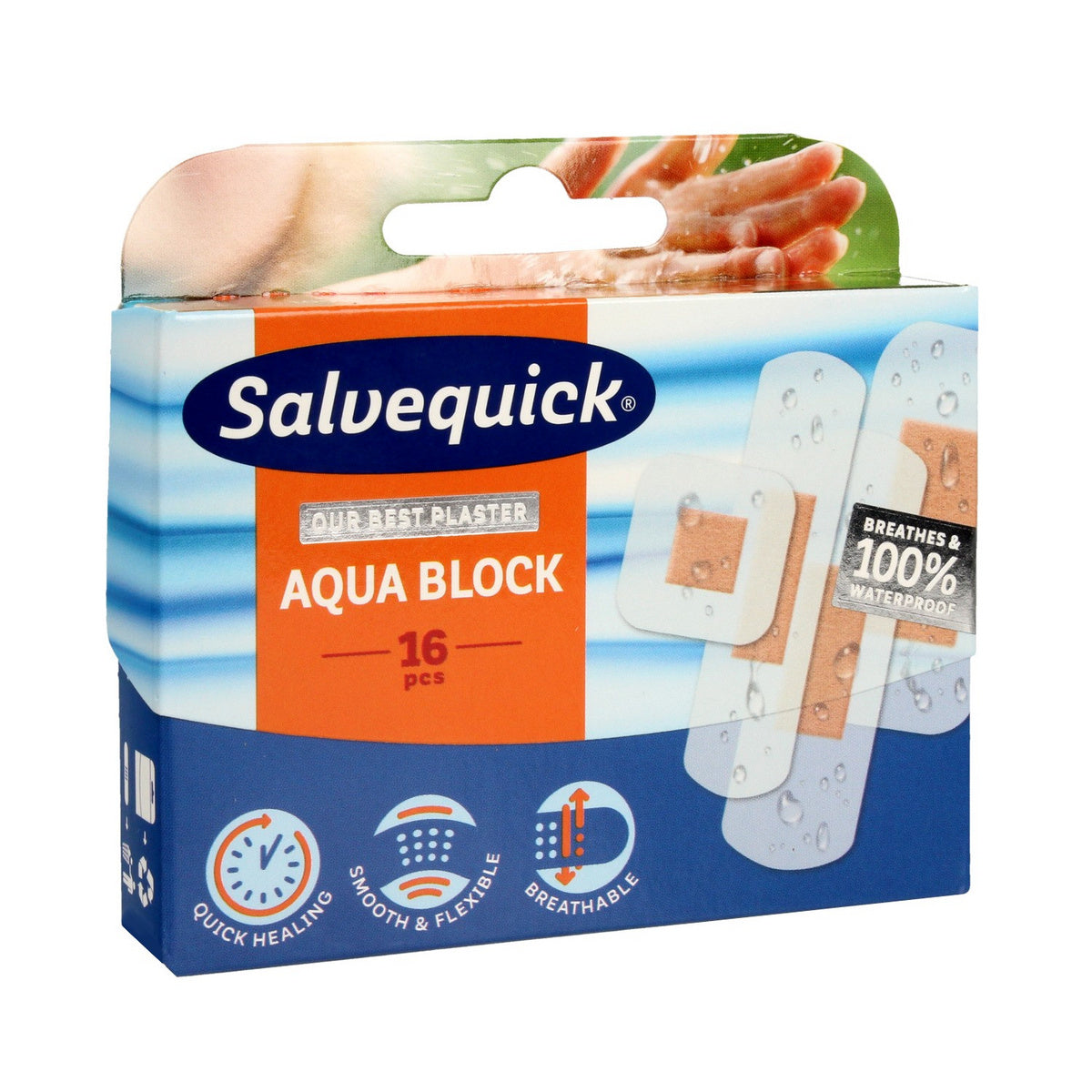 Salvequick Aqua Block pleistrai 1op.-16vnt.