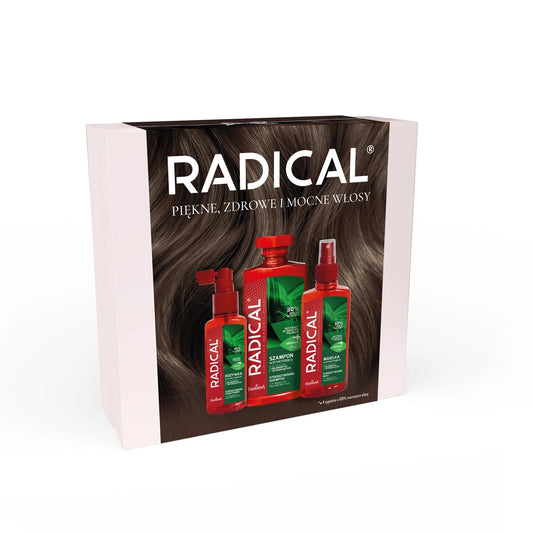 RADICAL Dovanų rinkinys Plaukų stiprinimui (Šampūnas 400ml + Purškiklis 200ml + Kondicionierius 100ml)