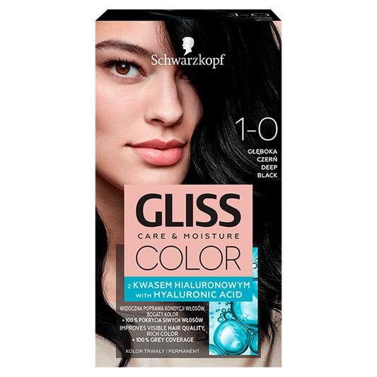 Schwarzkopf Gliss Color Kremas koloryzujący nr 1-0 Gili Juodas 1op.