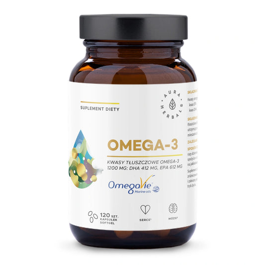 AURA HERBALS Omega-3 1200 mg 120 kapsulių