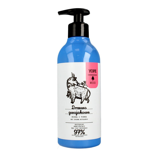 YOPE WOOD Natūralus dušo gelis Gvajakos medis & Mira & Tonka 400ml
