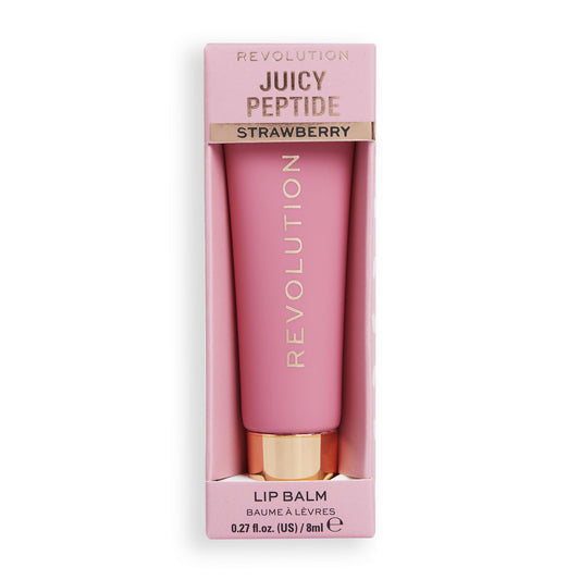 REVOLUTION Juicy Peptide lūpų balzamas-blizgis Strawberry 8 ml