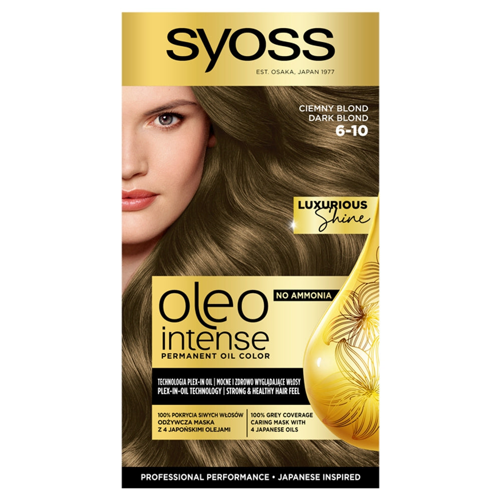 SYOSS Oleo Intense Plaukų dažai Permanent Oil Color nr 6-10 Tamsiai Šviesūs