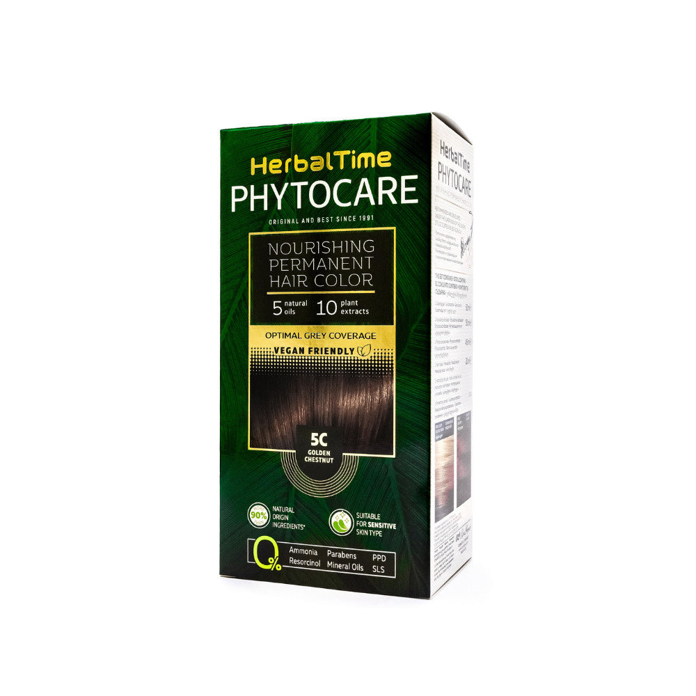 HERBAL TIME Phytocare Natūrali plaukų dažai 5C Auksinė kaštoninė