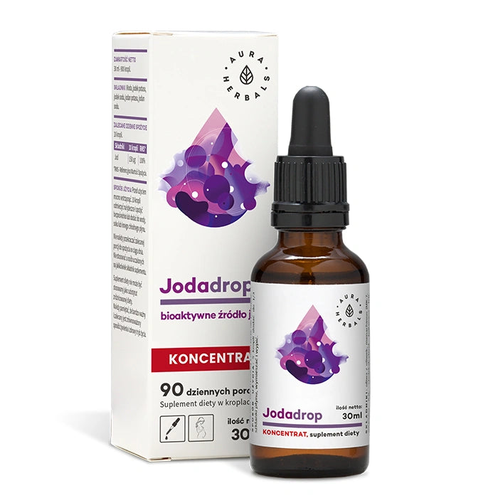 AURA HERBALS Jodadrop Bioaktyvus jodo šaltinis - koncentratas - maisto papildas lašais 30 ml