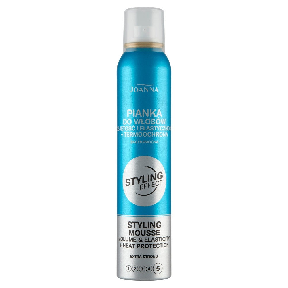 JOANNA Styling Effect Plaukų putos Apimtis ir Lankstumas + termoochrona - ekstra stiprus 150 ml