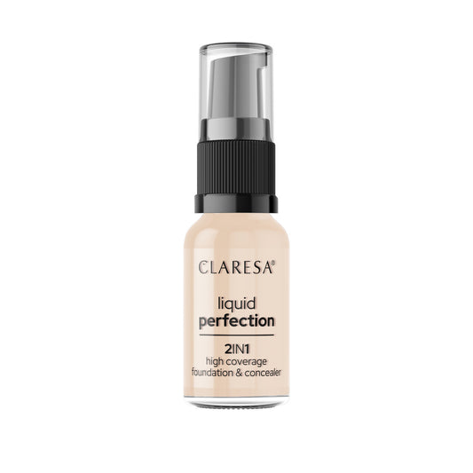 CLARESA Liquid Perfection Korektorius ir maskuojamoji priemonė 2w1 101,5 Vanilla 18 g
