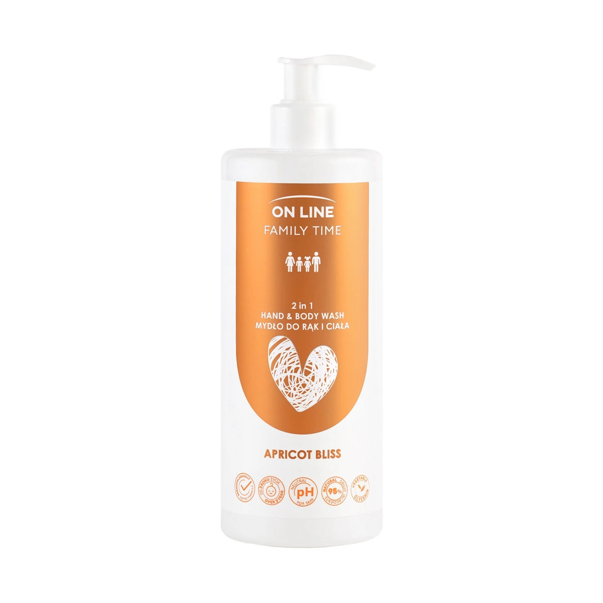 ON LINE Family Time Muilas rankoms ir kūnui 2v1 - Abrikosų palaima 500 ml