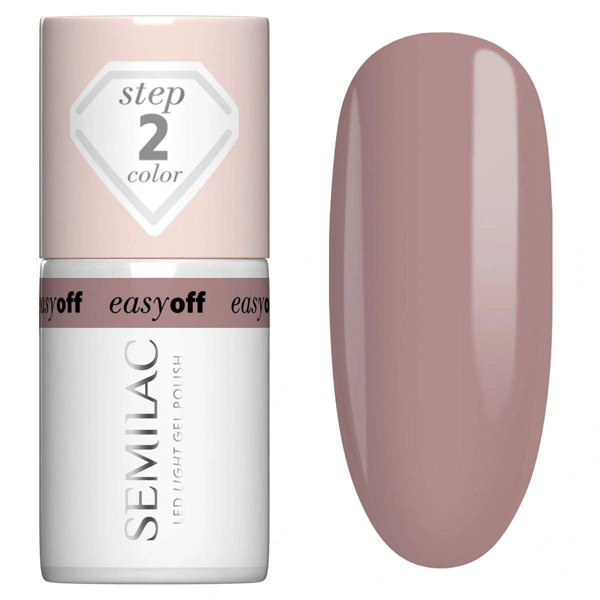 SEMILAC Easy Off Hibridinis lakas Led Light Mocha Cream 7 ml