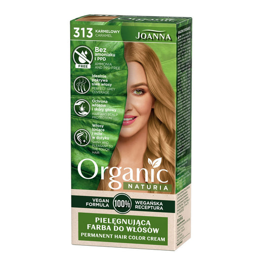 JOANNA Organic Naturia Palaikanti plaukų dažai nr. 313 Karamelinis