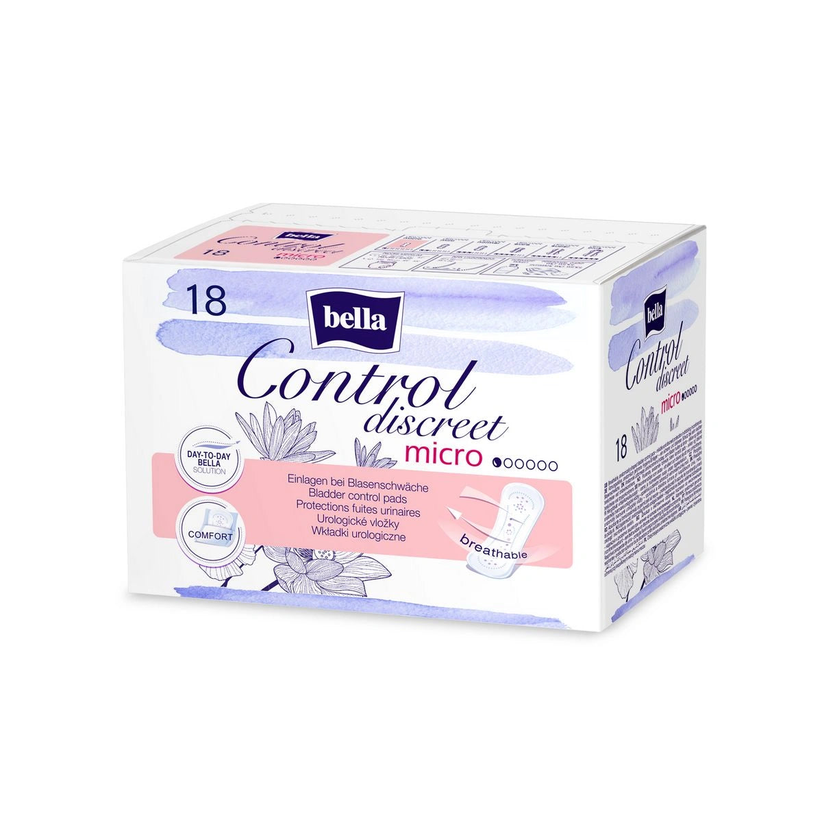 BELLA Control Discreet Micro Urologinės įklotai 1op. - 18 vnt.