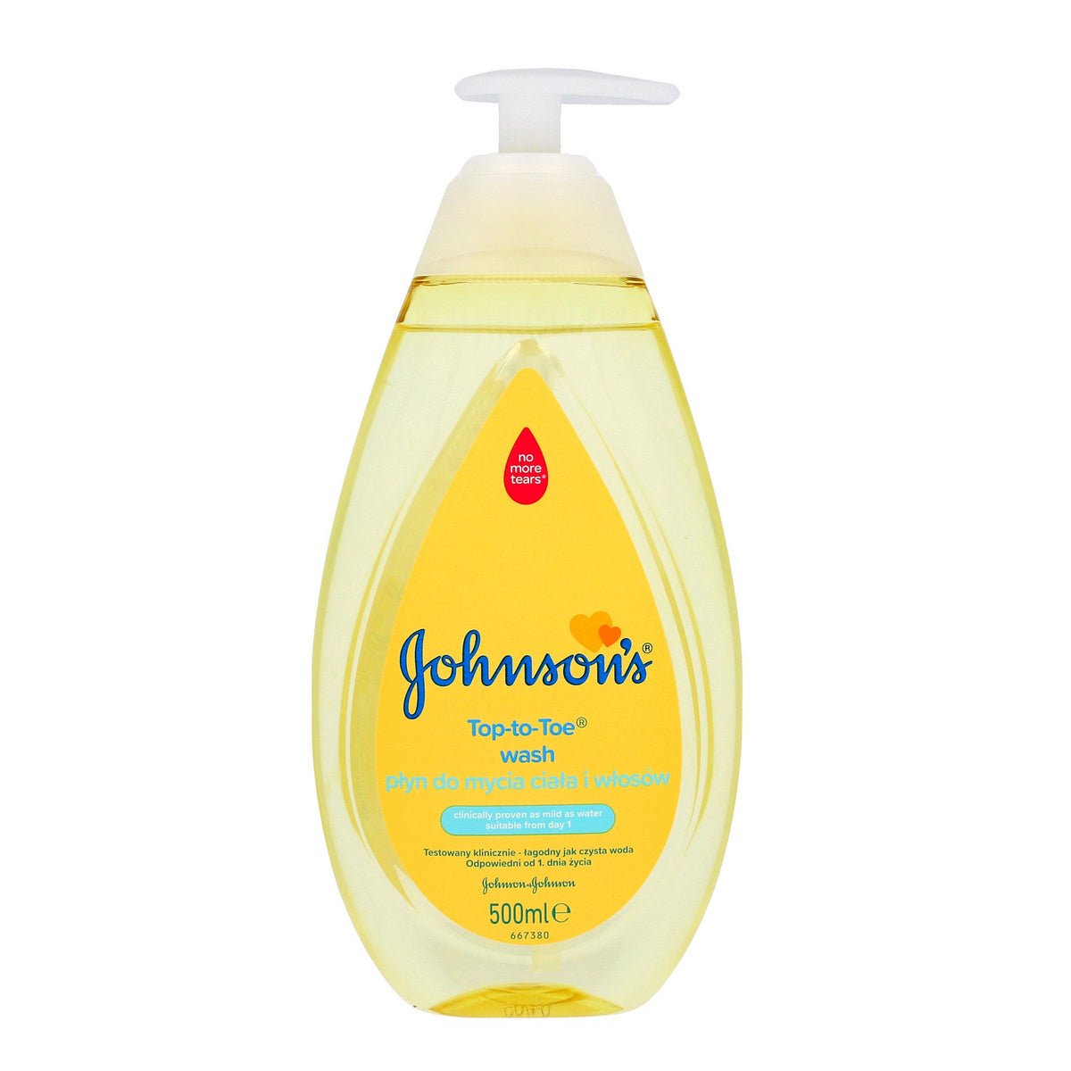 Johnson`s Baby Top-To-Toe Kūno ir plaukų prausiklis vaikams 500ml