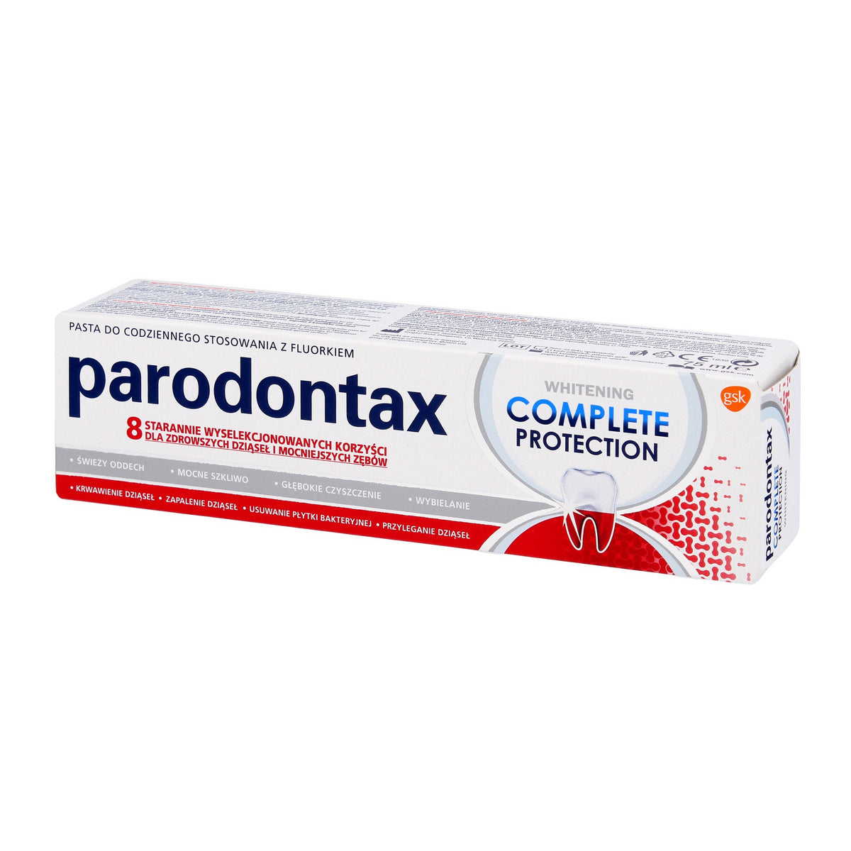 GSK PARODONTAX Pasta Completa Apsauga Balta
