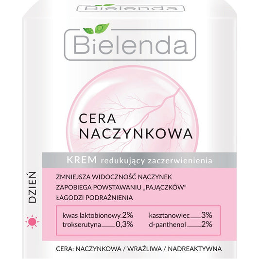 BIELENDA CERA NACZYNKOWA Krem redukuojantis paraudimus dienai 50ml