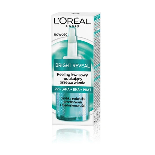 LOREAL Bright Reveal Peelingas su rūgštimis, mažinantis pigmentines dėmes 25ml